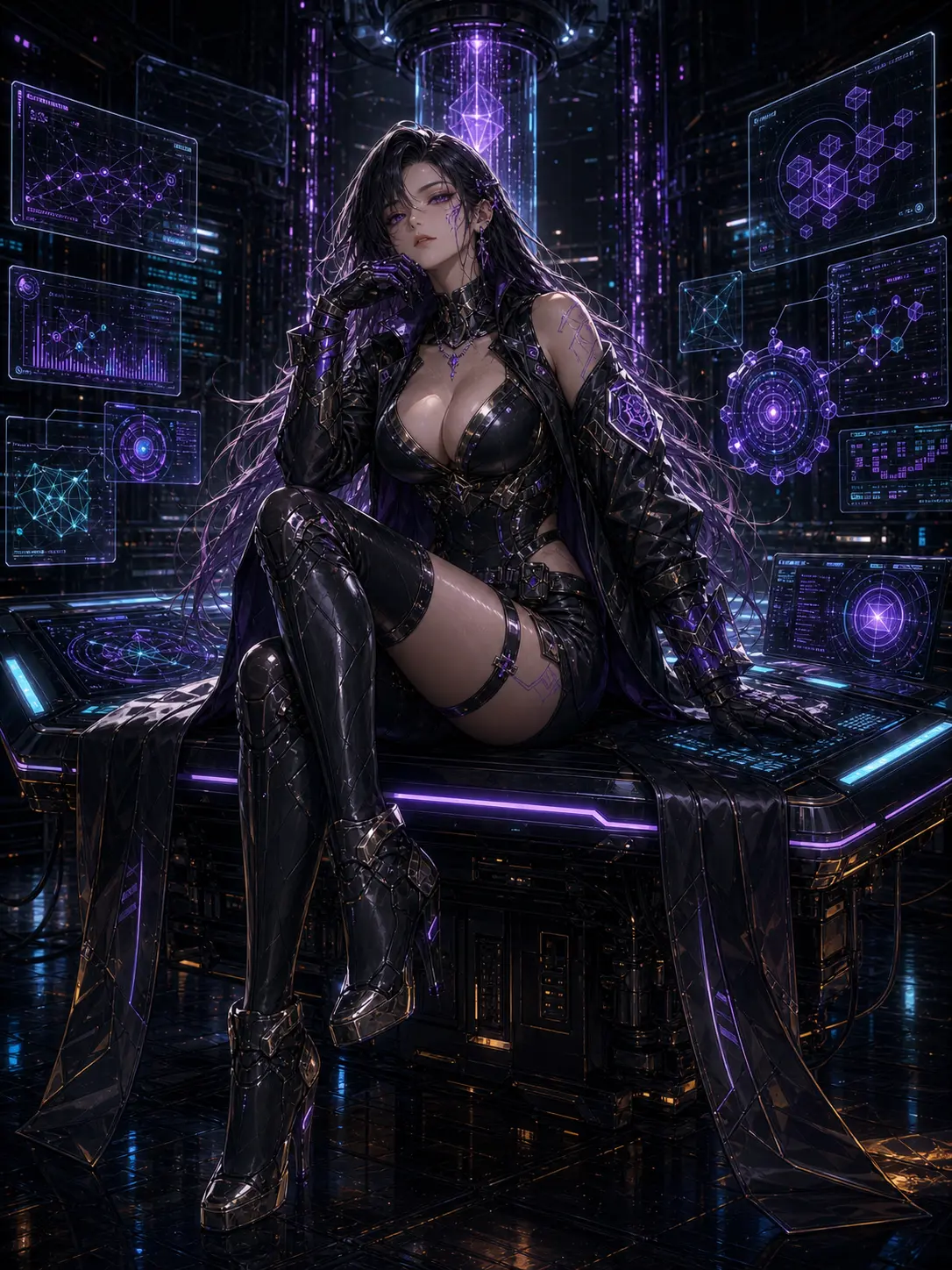 Independent · Arts caster · the hacker on a neon-lit balcony