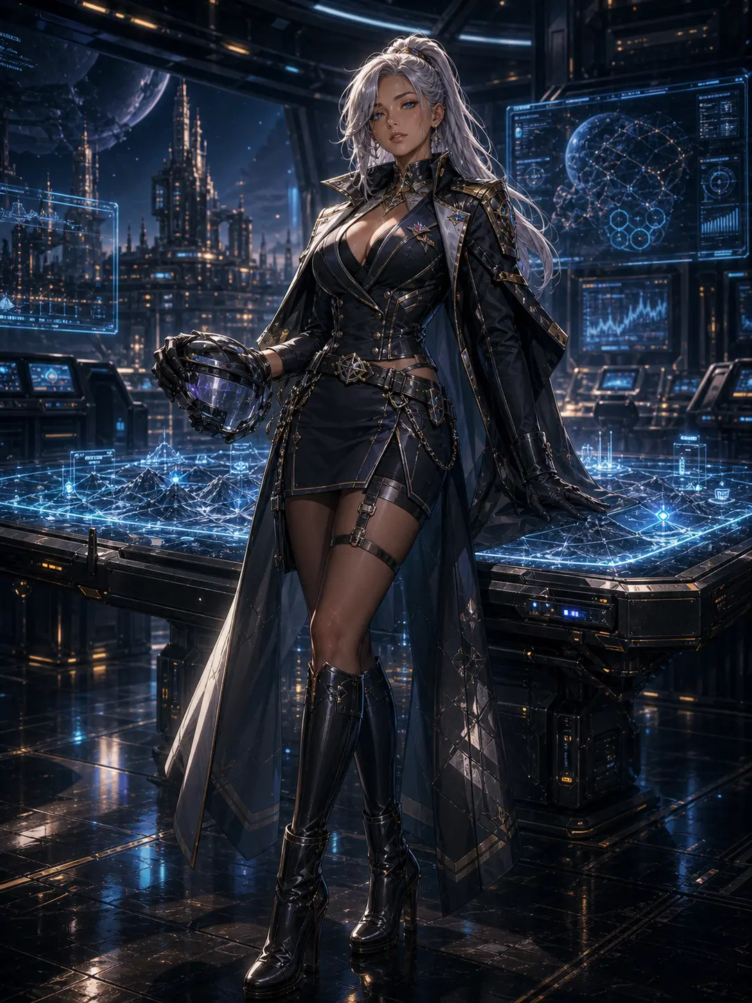 Police · Ice guard tactician reading the battlefield grid