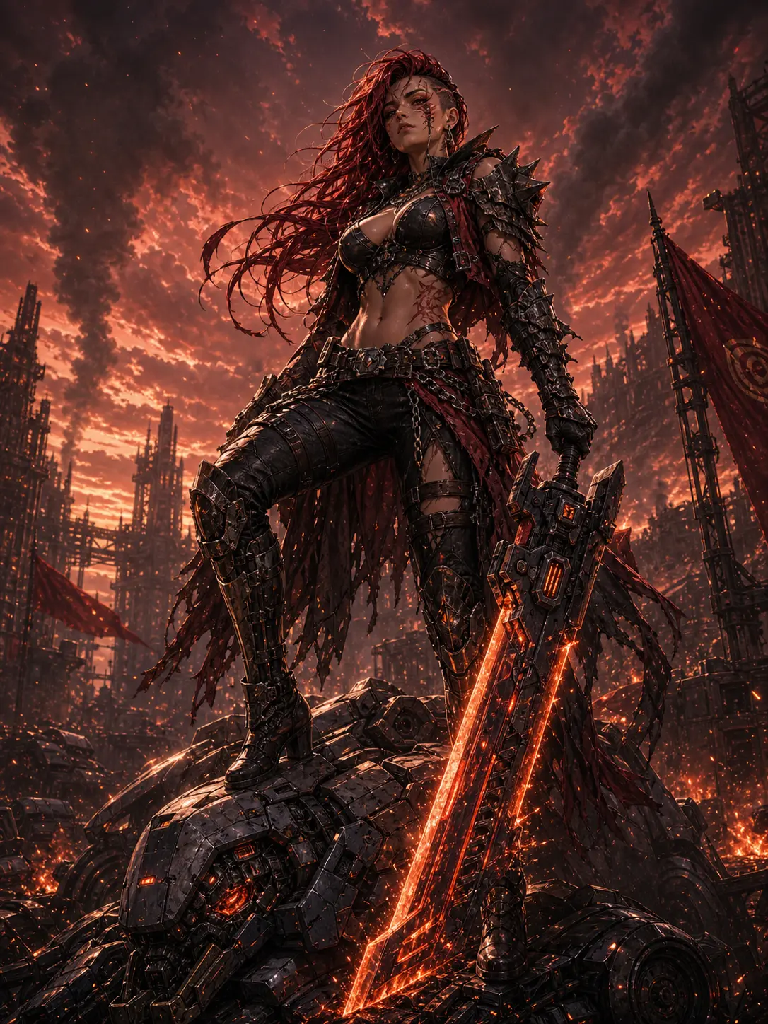 Reclaimers · Fire guard warlord after a wilderness skirmish