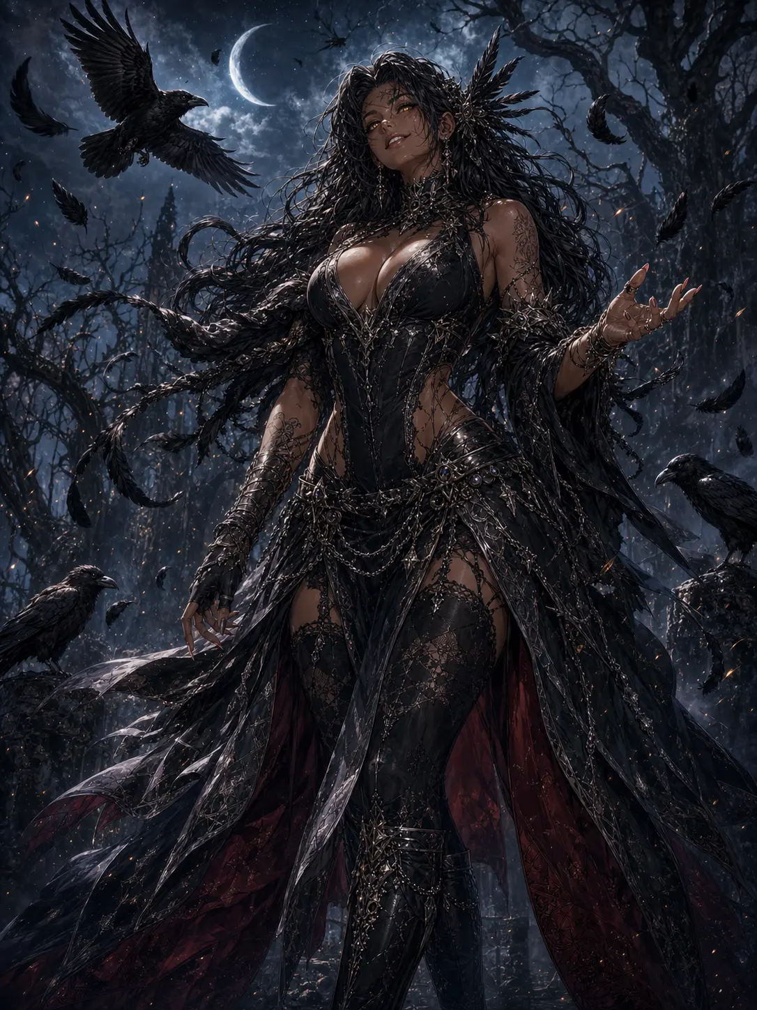 Independent · Raven queen under the crescent moon