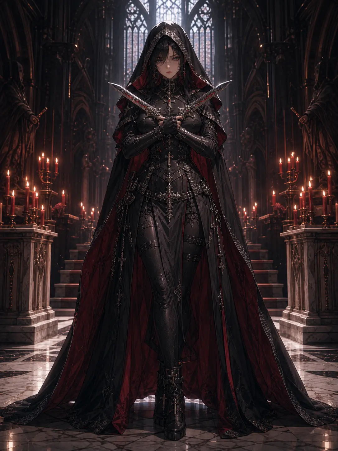 Independent · Dark sister with crossed daggers on a stained altar