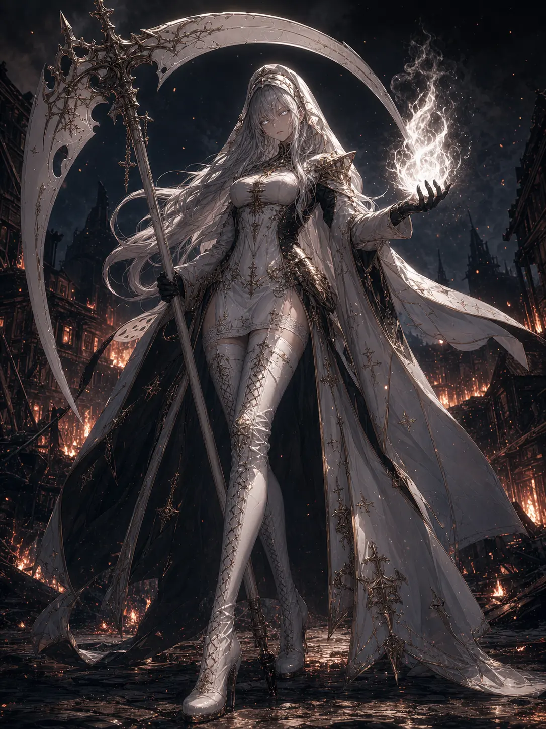 Independent · Silver inquisition witch wielding a white scythe